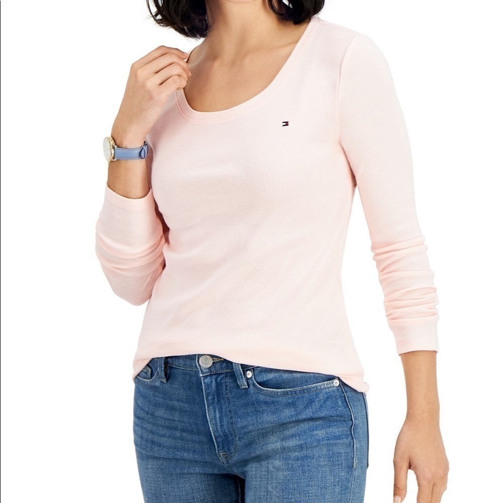 Tommy Hilfiger Medium Flag tee Pink - Picture 8 of 9